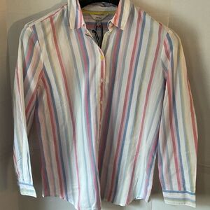 Jolie Women's Multicolor Striped Button Down Shirt size 4 Cornelia NWT